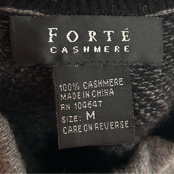 Vintage Forte Cashmere Grey Quarter Zip Sweater - M - Picture 7 of 9